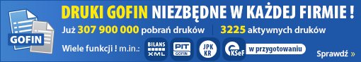 DRUKI Gofin niezbędne w każdej firmie! Bilans XML, PIT Gofin, JPK_KR! W przygotowaniu KSeF! Sprawdź!