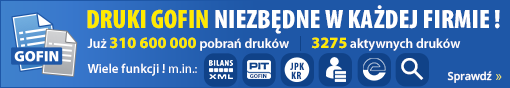 DRUKI Gofin niezbędne w każdej firmie! Wiele funkcji: Bilans XML, PIT Gofin, JPK_KR! W przygotowaniu KSeF! Sprawdź!